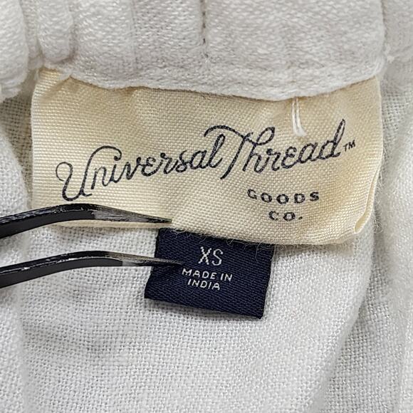 Universal Thread Skirt Women XS White Linen Blend Maxi Embroidered Cutout Casual - Picture 3 of 7